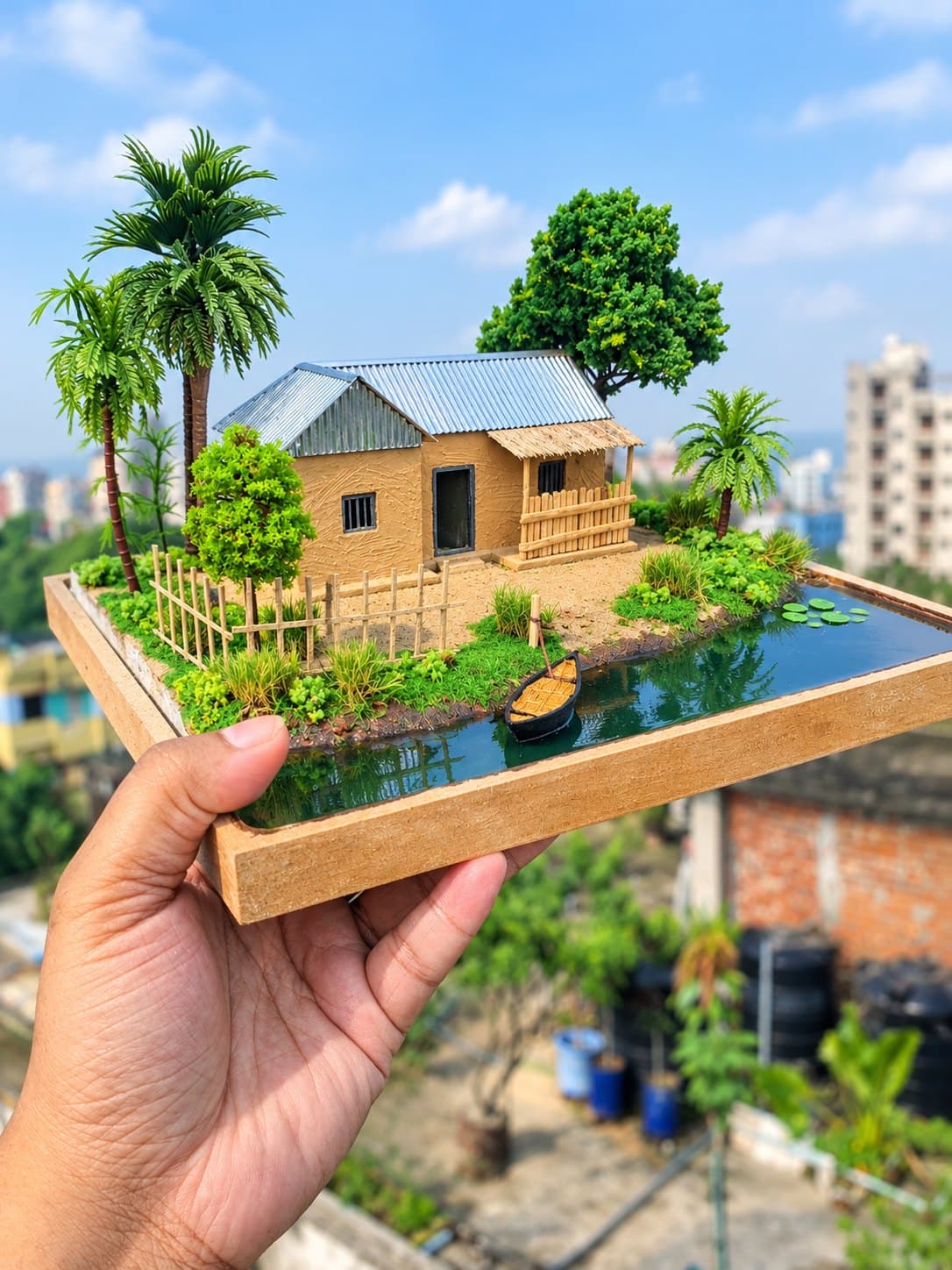 মাটির বাড়ি টিনের চাল
