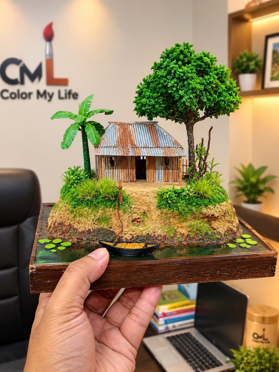 ছোট্ট দীপের মধ্যে বাড়ি